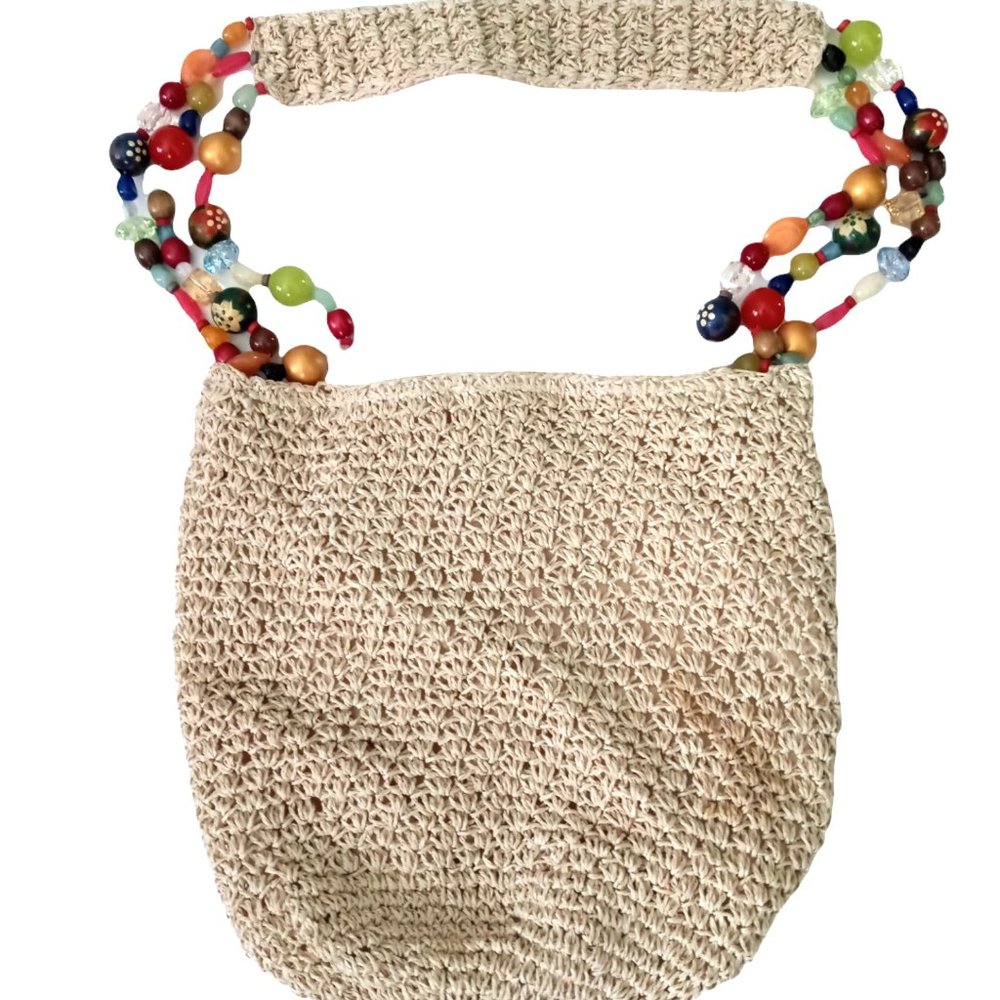 Women Shoulder Handbag ColorFul Beaded Handle